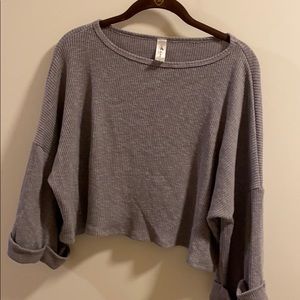 Grey Crop Sweater